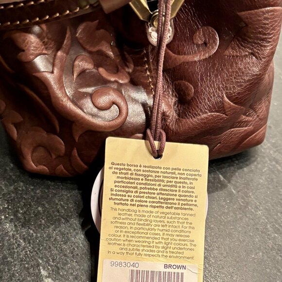 Gianni Conti Italian Brown Leather Satchel Detachable Handbag & Xbody Strap NEW - Picture 10 of 14